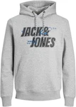 Jack & Jones Kapuzensweatshirt JCOBLACK SWEAT HOOD CH Hellblau/Blau/Grau/Hellgrau/Silber