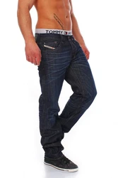 Diesel Herren Jeans Larkee Regular Straight Dunkelblau/Blau/Braun
