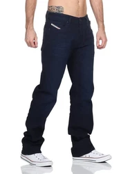 Diesel Herren Jeans Larkee Regular Straight Dunkelblau/Blau/Lila