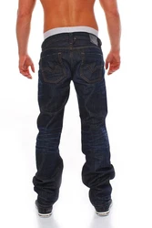 Diesel Herren Jeans Larkee Regular Straight Dunkelblau/Blau/Braun
