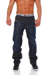 Diesel Herren Jeans Larkee Regular Straight Dunkelblau/Blau/Braun