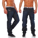 Diesel Herren Jeans Larkee Regular Straight Dunkelblau/Blau/Braun