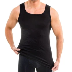HERMKO Unterhemd Herren Tank Top 16025 Schwarz/Rot/Dunkelblau