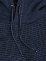 Jack & Jones Hoodie JCOBLACK Structure Dunkelblau/Blau