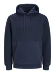 Jack & Jones Hoodie JCOBLACK Structure Dunkelblau/Blau