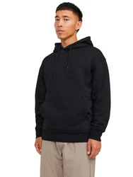 Jack & Jones Hoodie JCOBLACK Structure schwarz