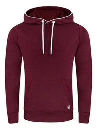 Kapuzenpullover Herren Hoodie RIVSandro Regular Fit Longsleeve Sweatshirt mit Cross-Over-Kragen und Kngurutasche