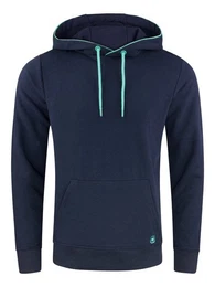 Kapuzenpullover Herren Hoodie RIVSandro Regular Fit Longsleeve Sweatshirt mit Cross-Over-Kragen und Kngurutasche