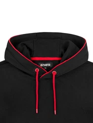 riverso Kapuzenpullover Herren Hoodie RIVSandro Regular Fit Schwarz/Rot