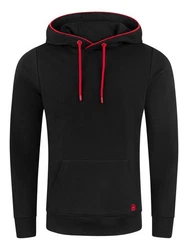 riverso Kapuzenpullover Herren Hoodie RIVSandro Regular Fit Schwarz/Rot