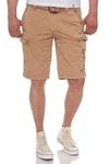 Jet Lag Cargoshorts mit Gürtel Khaki/Beige/Braun