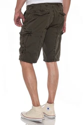 Jet Lag Cargoshorts mit Gürtel Khaki/Dunkelgrün