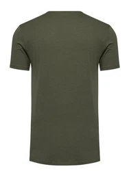 Yazubi T-Shirt Max Shaped Long Tee Dunkelgrün/Khaki