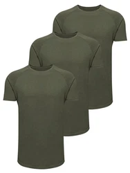 Yazubi T-Shirt Max Shaped Long Tee Dunkelgrün/Khaki