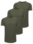 Yazubi T-Shirt Max Shaped Long Tee Dunkelgrün/Khaki