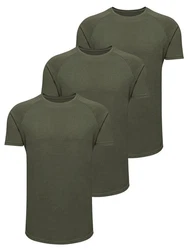 Yazubi T-Shirt Max Shaped Long Tee Dunkelgrün/Khaki