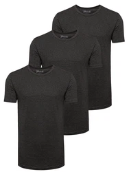 Yazubi T-Shirt Max Shaped Long Tee Dunkelgrau/Grau