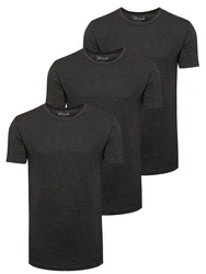 Yazubi T-Shirt Max Shaped Long Tee Dunkelgrau/Grau