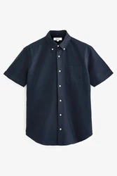 Next Kurzarmhemd Oxford-Hemden Hellblau/Weiß/Dunkelblau/Blau/Grau