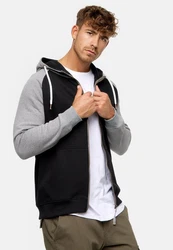 Indicode Kapuzenpullover INPulko Dunkelgrau/Schwarz/Hellgrau/Grau
