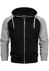 Indicode Kapuzenpullover INPulko Dunkelgrau/Schwarz/Hellgrau/Grau