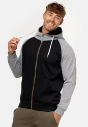 Indicode Kapuzenpullover INPulko Dunkelgrau/Schwarz/Hellgrau/Grau