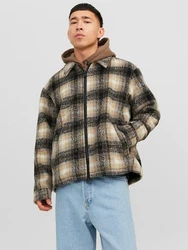 Jack & Jones Anorak JORCOLE JACKET LN Braun/Beige/Creme/Hellblau