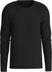 CALIDA Langarmshirt Cotton Code mit Rundhalsausschnitt Schwarz/Dunkelgrau