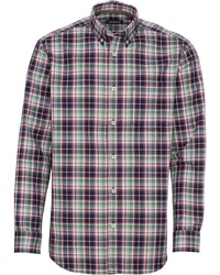 Highmoor Langarmhemd Set V-Pullover & Karohemd Hellblau/Dunkelblau/Dunkelgrün