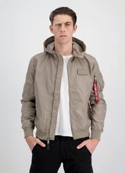 Alpha Industries Bomberjacke MA-1 LW Hooded Khaki/Beige