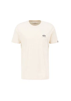 Alpha Industries T-Shirt Backprint T Khaki/Beige/Weiß