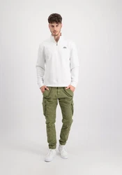 Alpha Industries Sweater Half Zip SL Creme/Weiß