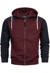 Indicode Kapuzenpullover INPulko Dunkelrot/Bordeaux/Rot/Braun