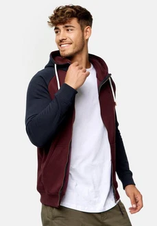Indicode Kapuzenpullover INPulko Dunkelrot/Bordeaux/Rot/Braun