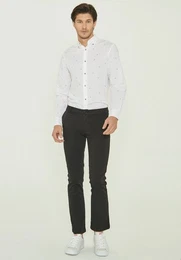 Chinohose Men's Regular Fit Pants in Black