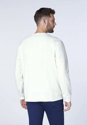 Chiemsee Sweatshirt im Label-Look Weiß/Creme/Grau/Rot/Orange