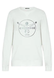 Chiemsee Sweatshirt im Label-Look Weiß/Creme/Grau/Rot/Orange