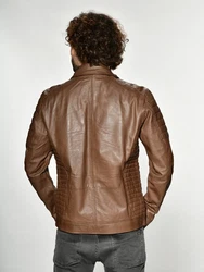 Maze Herren Lederjacke William Braun/Dunkelbraun/Beige
