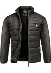 Amaci&Sons Steppjacke Revere Herren Outdoor Basic Jacke Dunkelgrün/Grau/Schwarz/Khaki/Dunkelgrau