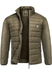 Amaci&Sons Steppjacke Revere Herren Outdoor Basic Jacke Dunkelgrün/Khaki