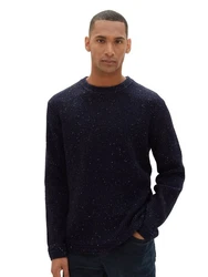 TOM TAILOR Strickpullover Dunkelblau/Lila/Hellblau