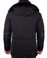 Geographical Norway Winterjacke Herren Kapuzen Jacke baacrobate Schwarz/Dunkelblau