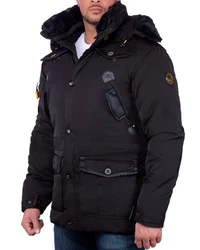 Geographical Norway Winterjacke Herren Kapuzen Jacke baacrobate Schwarz/Dunkelblau