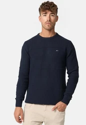 Indicode Herren Injustice Pullover mit Rundhals-Ausschnitt Dunkelblau/Blau