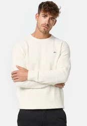 Indicode Herren Injustice Pullover mit Rundhals-Ausschnitt Creme/Weiß/Khaki/Beige