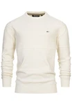 Indicode Herren Injustice Pullover mit Rundhals-Ausschnitt Creme/Weiß/Khaki/Beige