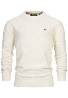 Indicode Herren Injustice Pullover mit Rundhals-Ausschnitt Creme/Weiß/Khaki/Beige