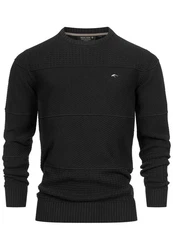 Indicode Herren Injustice Pullover mit Rundhals-Ausschnitt Black