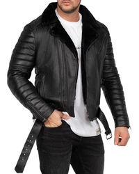 Reichstadt Lederjacke Herren Bikerjacke RS008LUX Schwarz (RS008LUX)