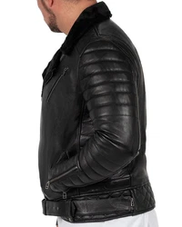 Reichstadt Lederjacke Herren Bikerjacke RS008LUX Schwarz (RS008LUX)